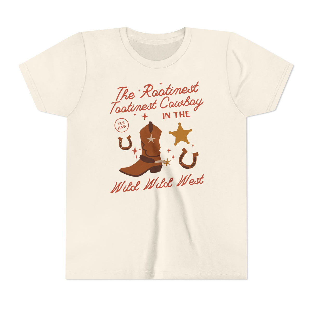 The Rootinest Tootinest Cowboy in the Wild Wild West Bella Canvas Youth Short Sleeve Tee