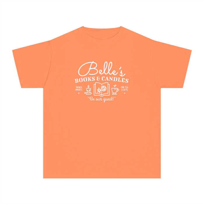 Belle’s Books & Candles Comfort Colors Youth Midweight Tee