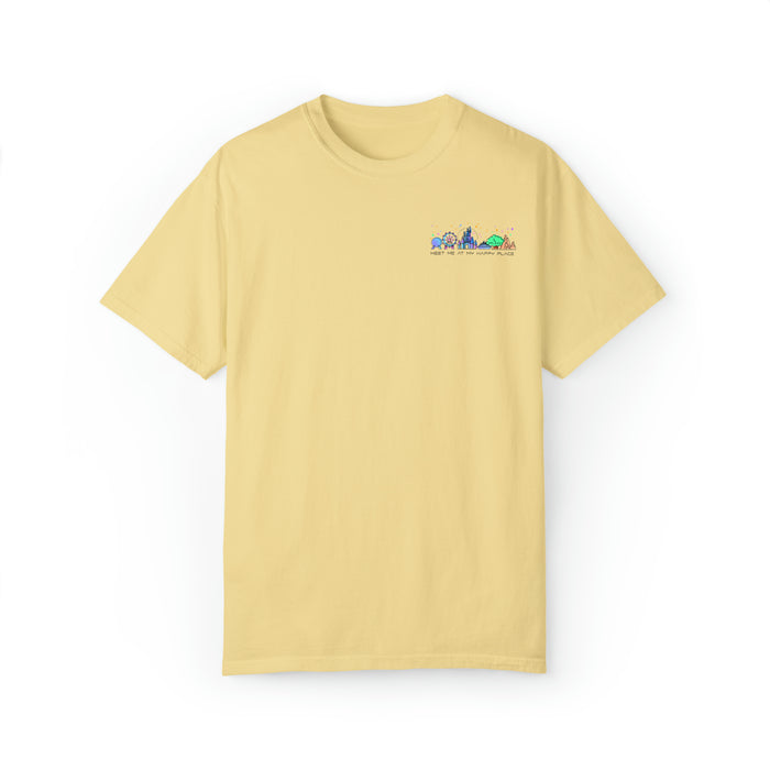 Meet Me At My Happy Place Comfort Colors Unisex Garment-Dyed T-shirt