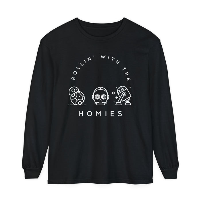 Rollin’ With The Homies Comfort Colors Unisex Garment-dyed Long Sleeve T-Shirt