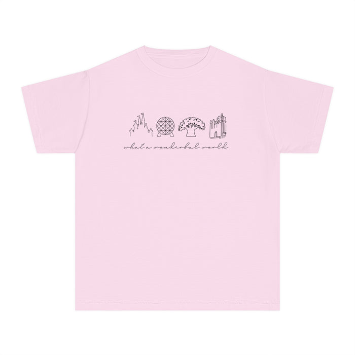 What A Wonderful World Comfort Colors Youth Midweight Tee