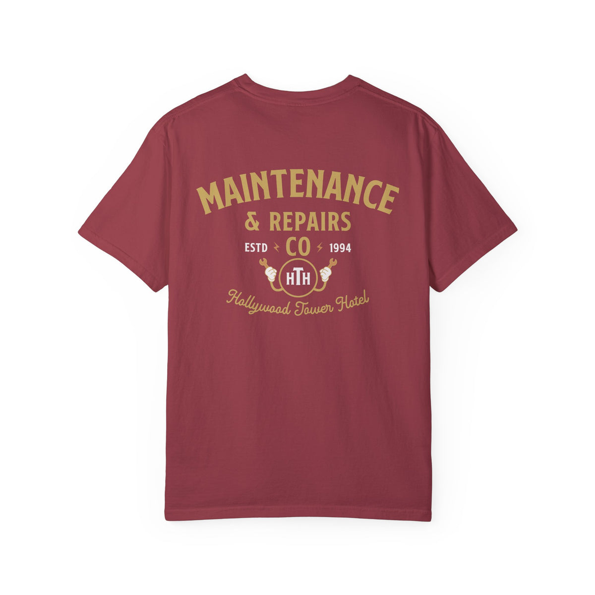Hollywood Tower Hotel Maintenance & Repairs Comfort Colors Unisex Garment-Dyed T-shirt