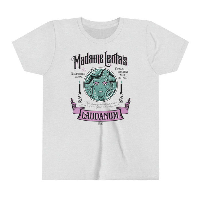 Madame Leota’s Laudanum Teal Bella Canvas Youth Short Sleeve Tee