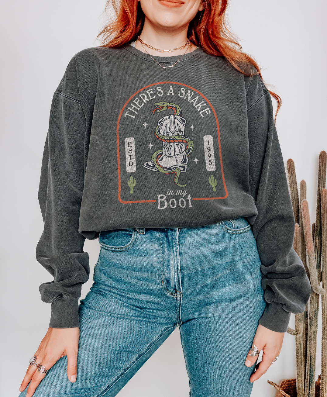 There's A Snake In My Boot Comfort Colors Unisex Garment-Dyed Sweatshirt