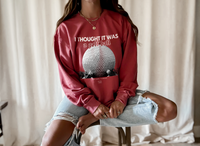 I Thought it was a Golf Ball Unisex Lightweight Comfort Colors Crewneck Sweatshirt