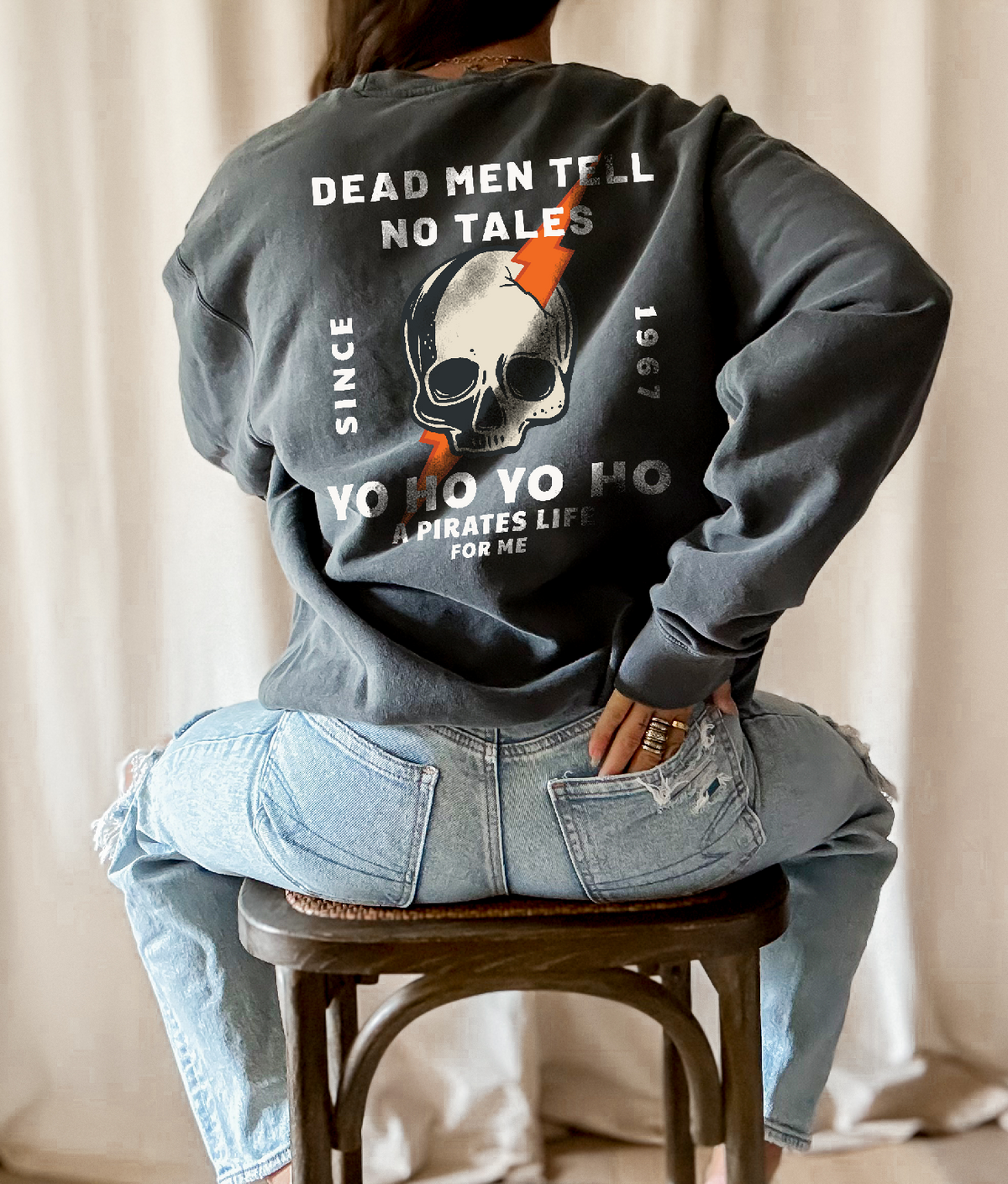 Dead Men Tell No Tales Unisex Lightweight Comfort Colors Crewneck Sweatshirt