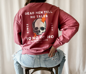 Dead Men Tell No Tales Unisex Lightweight Comfort Colors Crewneck Sweatshirt