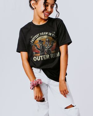 Fastest Draw in the Outer Rim Comfort Colors Youth Midweight Tee