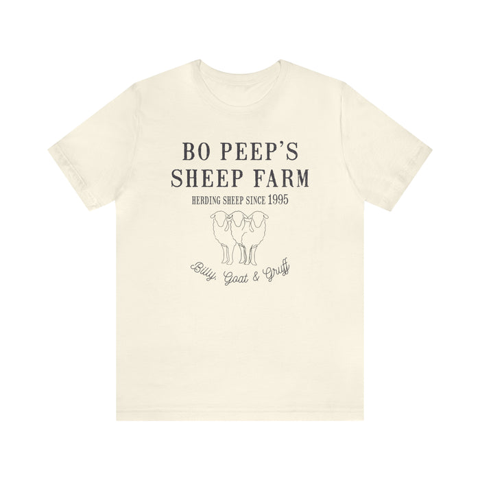 Bo Peep's Sheep Farm Bella Canvas Unisex Jersey Short Sleeve Tee