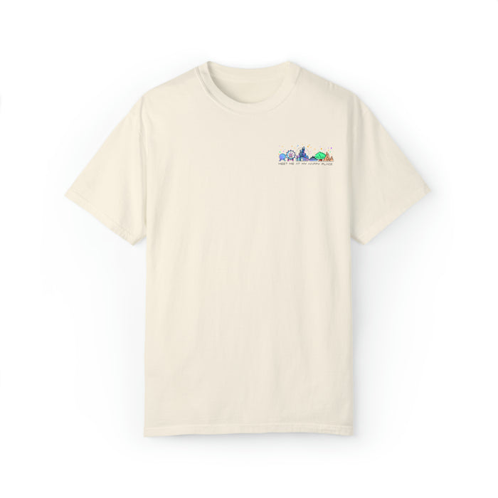 Meet Me At My Happy Place Comfort Colors Unisex Garment-Dyed T-shirt