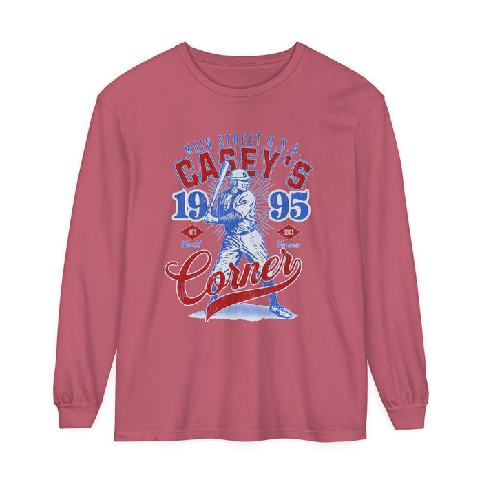 Casey’s Corner Distressed Comfort Colors Unisex Garment-dyed Long Sleeve T-Shirt