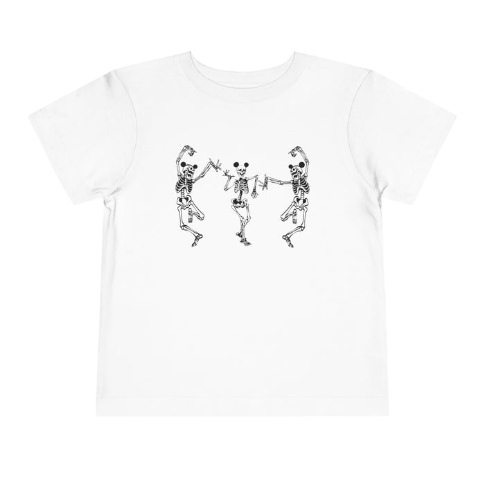 Dancing Skeletons with Ears Bella Canvas Toddler Short Sleeve Tee