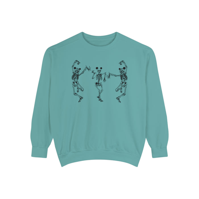 Dancing Skeletons with Ears Comfort Colors Unisex Garment-Dyed Sweatshirt