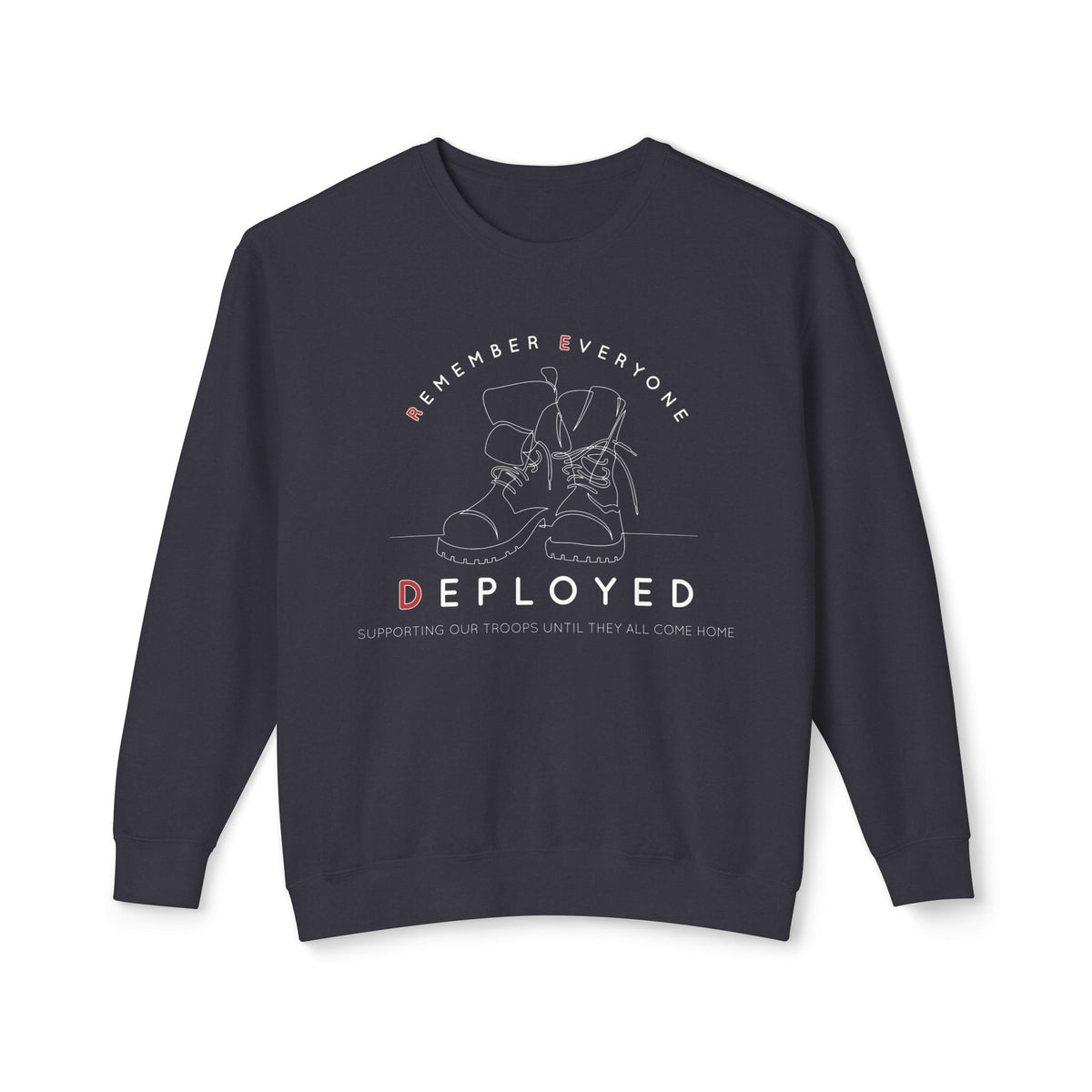 Remember Everyone Deployed R.E.D. Unisex Lightweight Comfort Colors Crewneck Sweatshirt