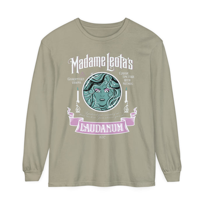 Madame Leota’s Laudanum Teal Comfort Colors Unisex Garment-dyed Long Sleeve T-Shirt