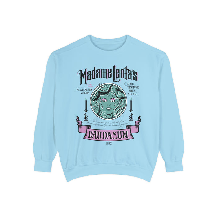 Madame Leota’s Laudanum Teal Comfort Colors Unisex Garment-Dyed Sweatshirt