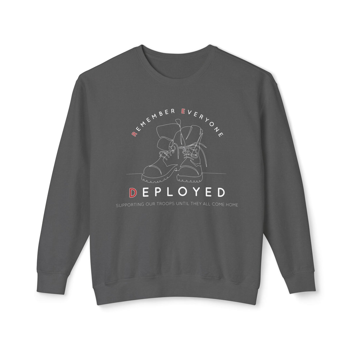 Remember Everyone Deployed R.E.D. Unisex Lightweight Comfort Colors Crewneck Sweatshirt