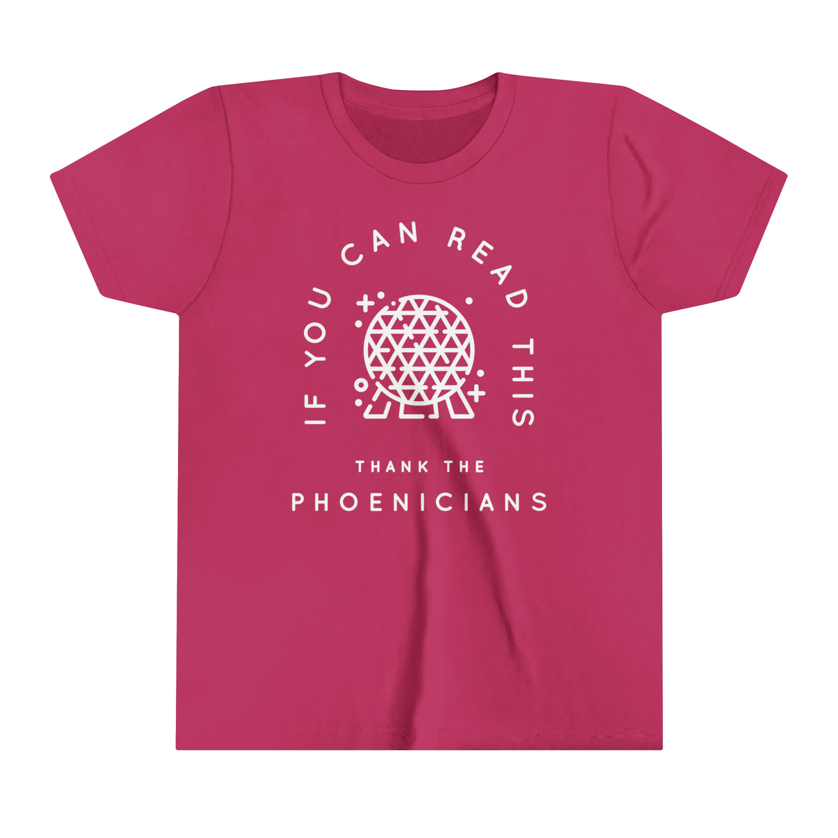 If You Can Read This Thank The Phoenicians Bella Canvas Youth Short Sleeve Tee