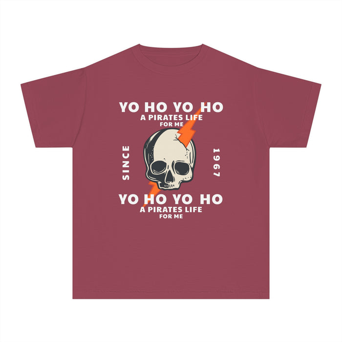 Yo Ho Pirates Life For Me Comfort Colors Youth Midweight Tee