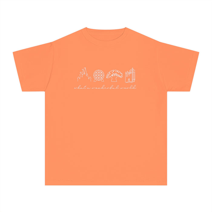 What A Wonderful World Comfort Colors Youth Midweight Tee