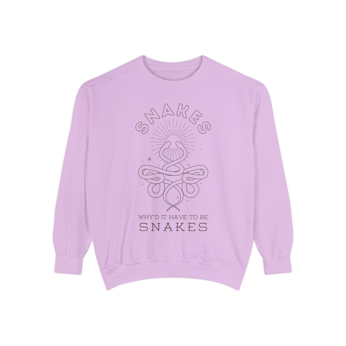 Why'd It Have To Be Snakes Comfort Colors Unisex Garment-Dyed Sweatshirt