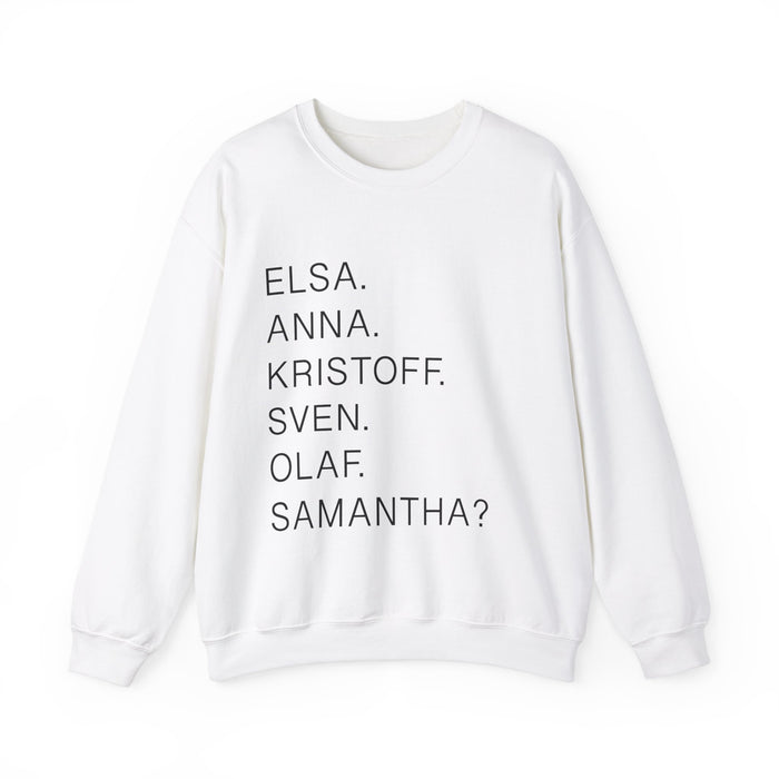 Frozen Character Names Gildan Unisex Heavy Blend™ Crewneck Sweatshirt