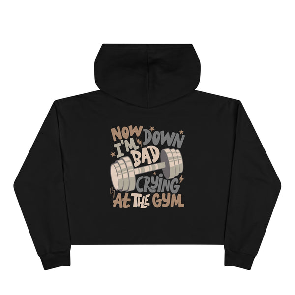 Down Bad Crying at the Gym Crop Hoodie