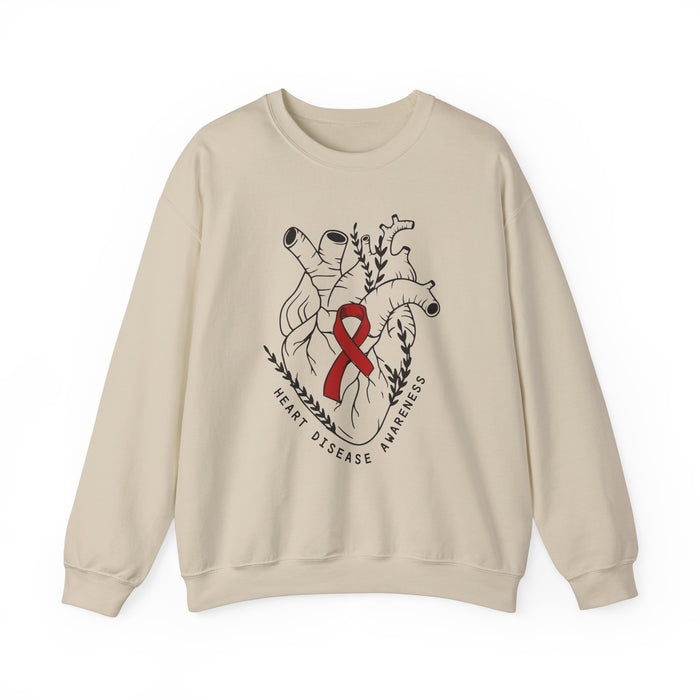 Heart Disease Awareness Gildan Unisex Heavy Blend™ Crewneck Sweatshirt