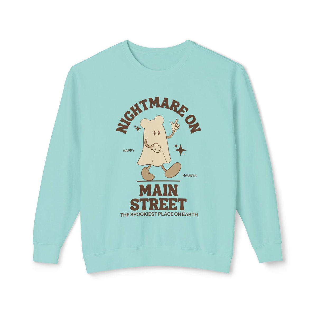 Nightmare on Main Street Unisex Lightweight Comfort Colors Crewneck Sweatshirt