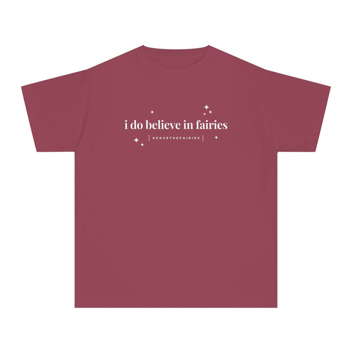 I Do Believe In Fairies Comfort Colors Youth Midweight Tee