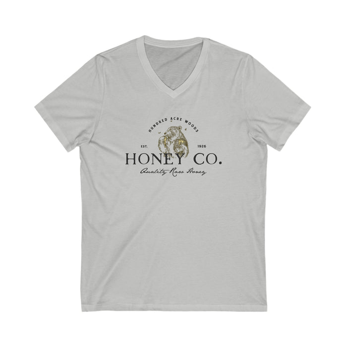 Hundred Acre Woods Honey Co. Bella Canvas Unisex Jersey Short Sleeve V-Neck Tee