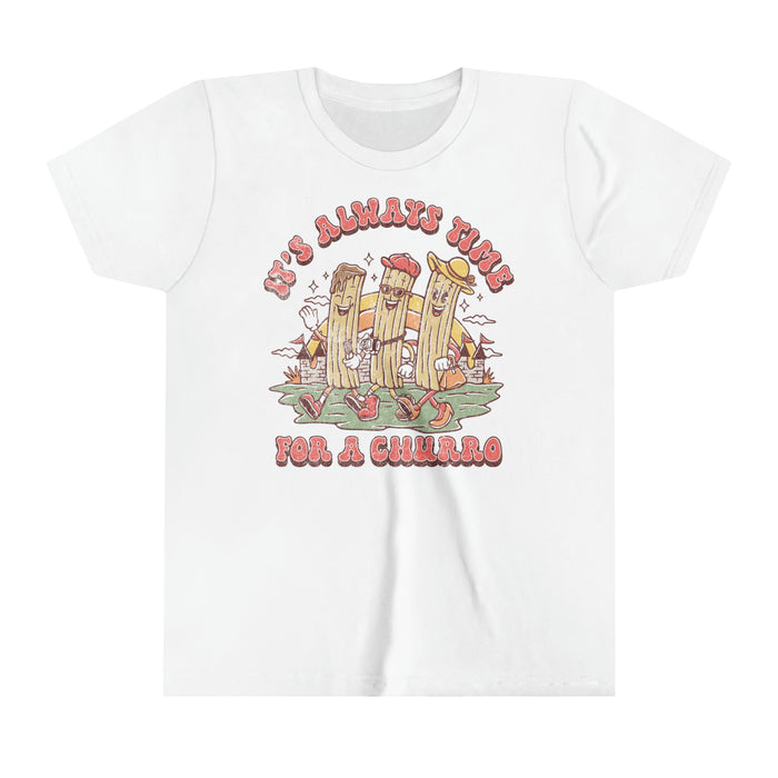 It's Always Time For A Churro Bella Canvas Youth Short Sleeve Tee