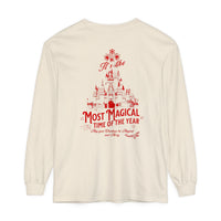 It's The Most Magical Time of the Year Castle Comfort Colors Unisex Garment-dyed Long Sleeve T-Shirt