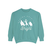 Making Spirits Bright Comfort Colors Unisex Garment-Dyed Sweatshirt
