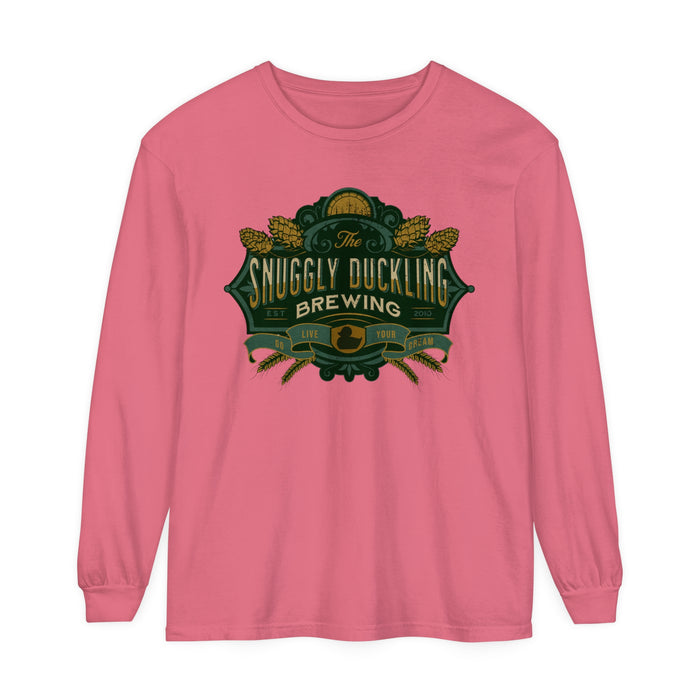 The Snuggly Duckling Brewing Comfort Colors Unisex Garment-dyed Long Sleeve T-Shirt