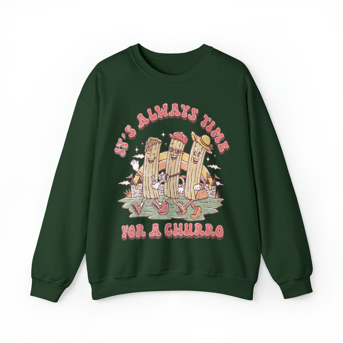 It's Always Time For A Churro Gildan Unisex Heavy Blend™ Crewneck Sweatshirt