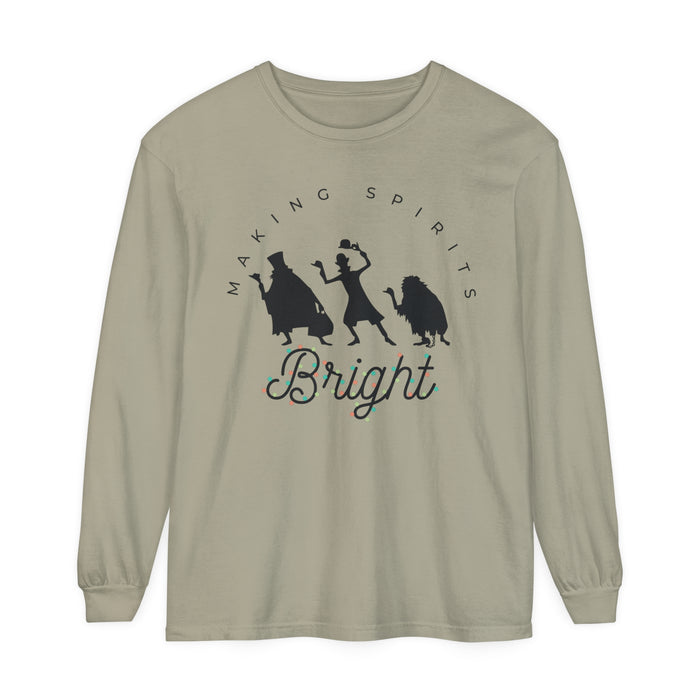 Making Spirits Bright Comfort Colors Unisex Garment-dyed Long Sleeve T-Shirt