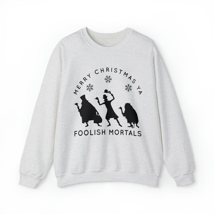 Merry Christmas Ya Foolish Mortals Gildan Unisex Heavy Blend™ Crewneck Sweatshirt