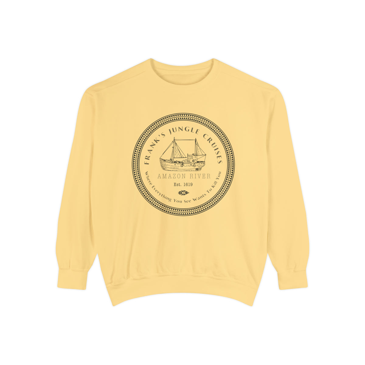 Frank's Jungle Cruises Comfort Colors Unisex Garment-Dyed Sweatshirt
