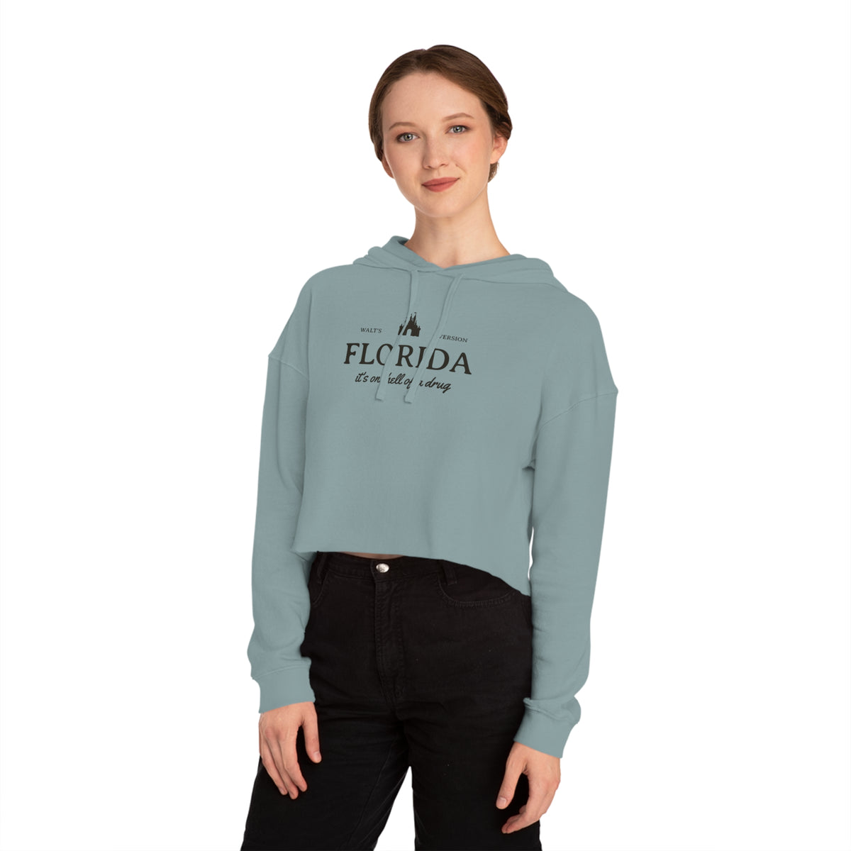 Florida It's One Hell of a Drug Women’s Cropped Hooded Sweatshirt