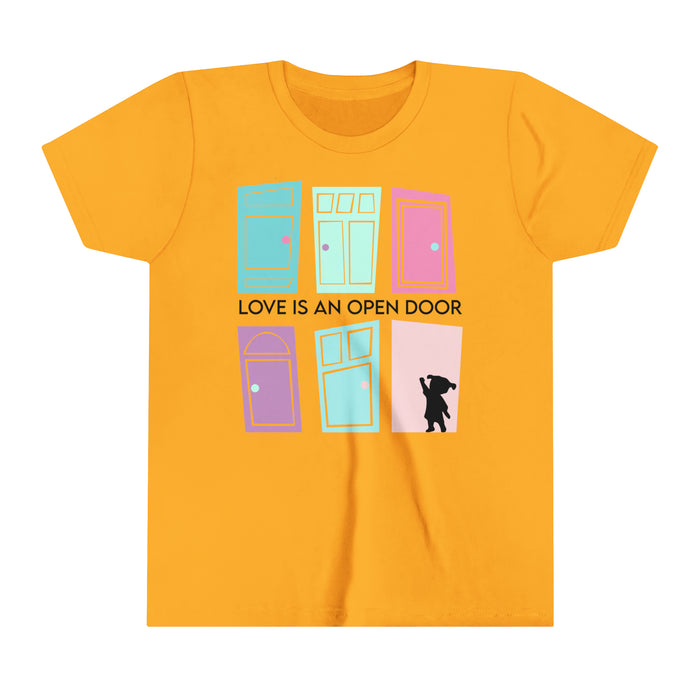 Love Is An Open Door Bella Canvas Youth Short Sleeve Tee