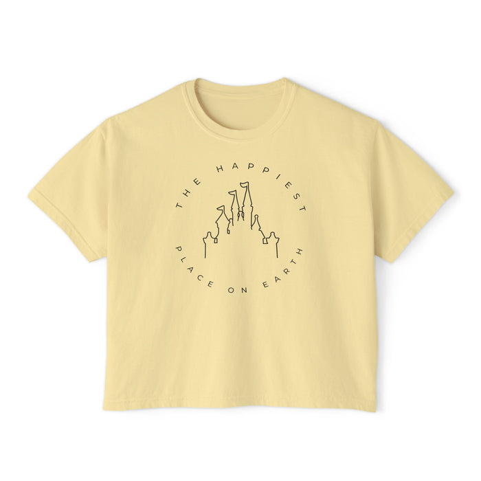 The Happiest Place On Earth Comfort Colors Women's Boxy Tee