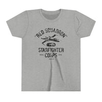 Red Squadron Starfighter Corps Bella Canvas Youth Short Sleeve Tee