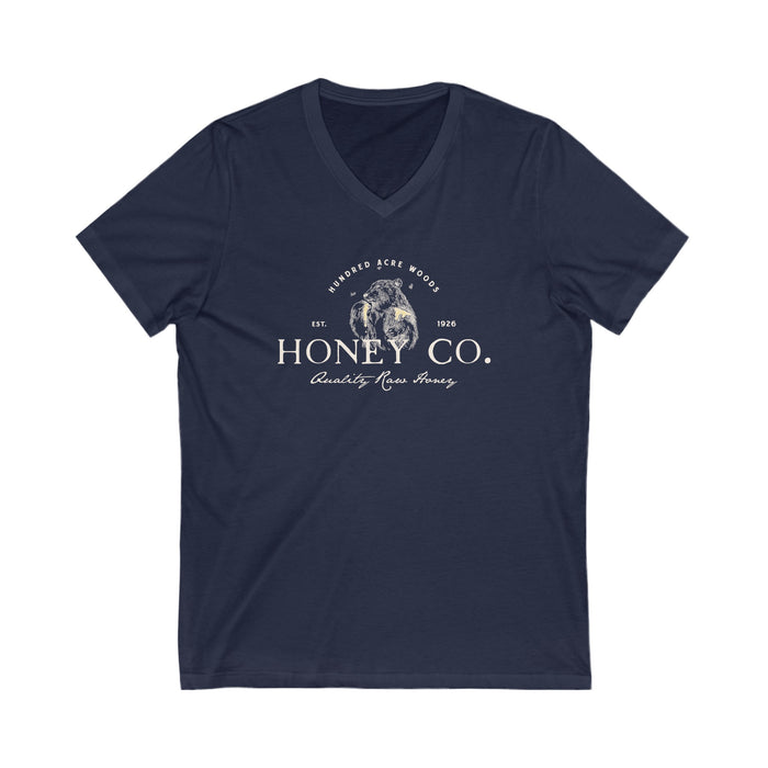 Hundred Acre Woods Honey Co. Bella Canvas Unisex Jersey Short Sleeve V-Neck Tee