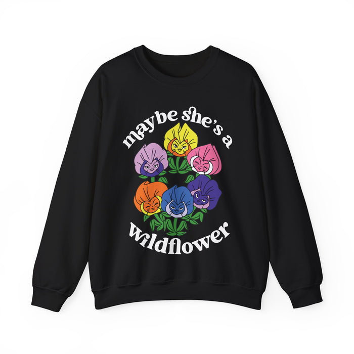 Maybe She’s A Wildflower Gildan Unisex Heavy Blend™ Crewneck Sweatshirt