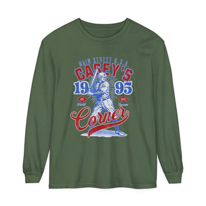 Casey’s Corner Distressed Comfort Colors Unisex Garment-dyed Long Sleeve T-Shirt