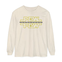 PEW PEW PEW Comfort Colors Unisex Garment-dyed Long Sleeve T-Shirt
