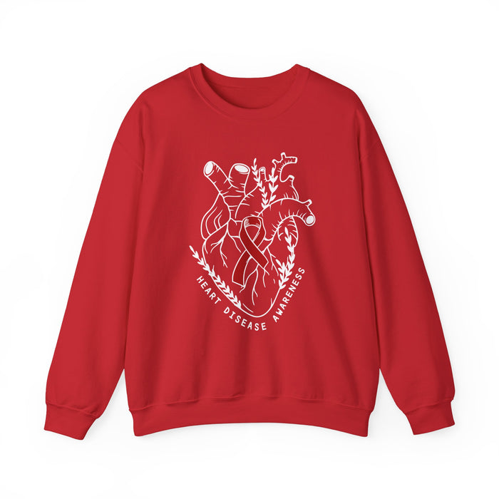 Heart Disease Awareness Gildan Unisex Heavy Blend™ Crewneck Sweatshirt