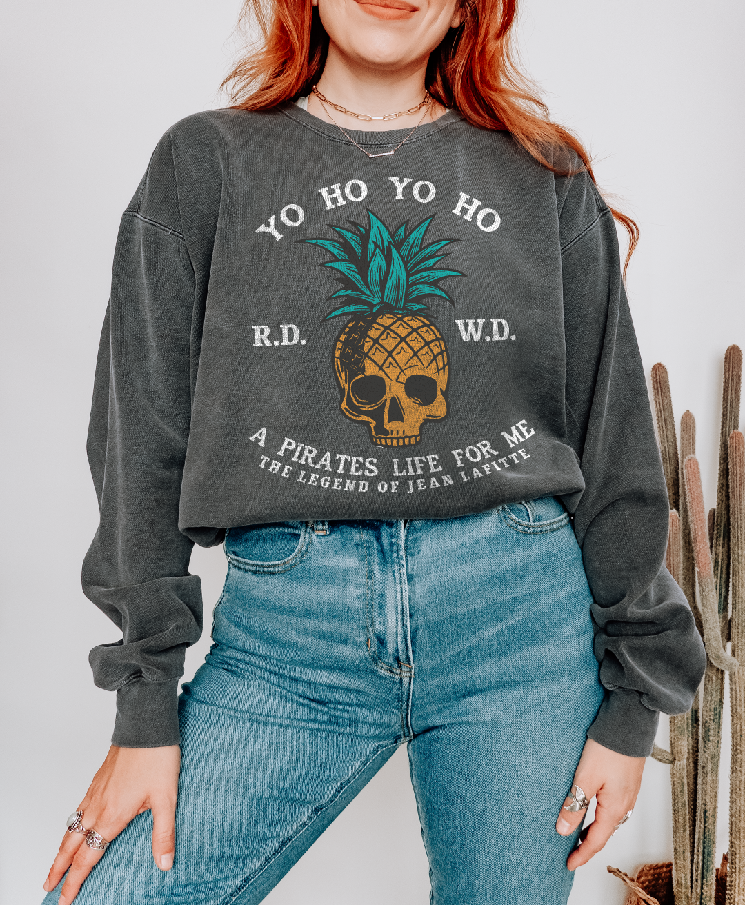 Yo Ho Pirates Life For Me Comfort Colors Unisex Garment-Dyed Sweatshirt