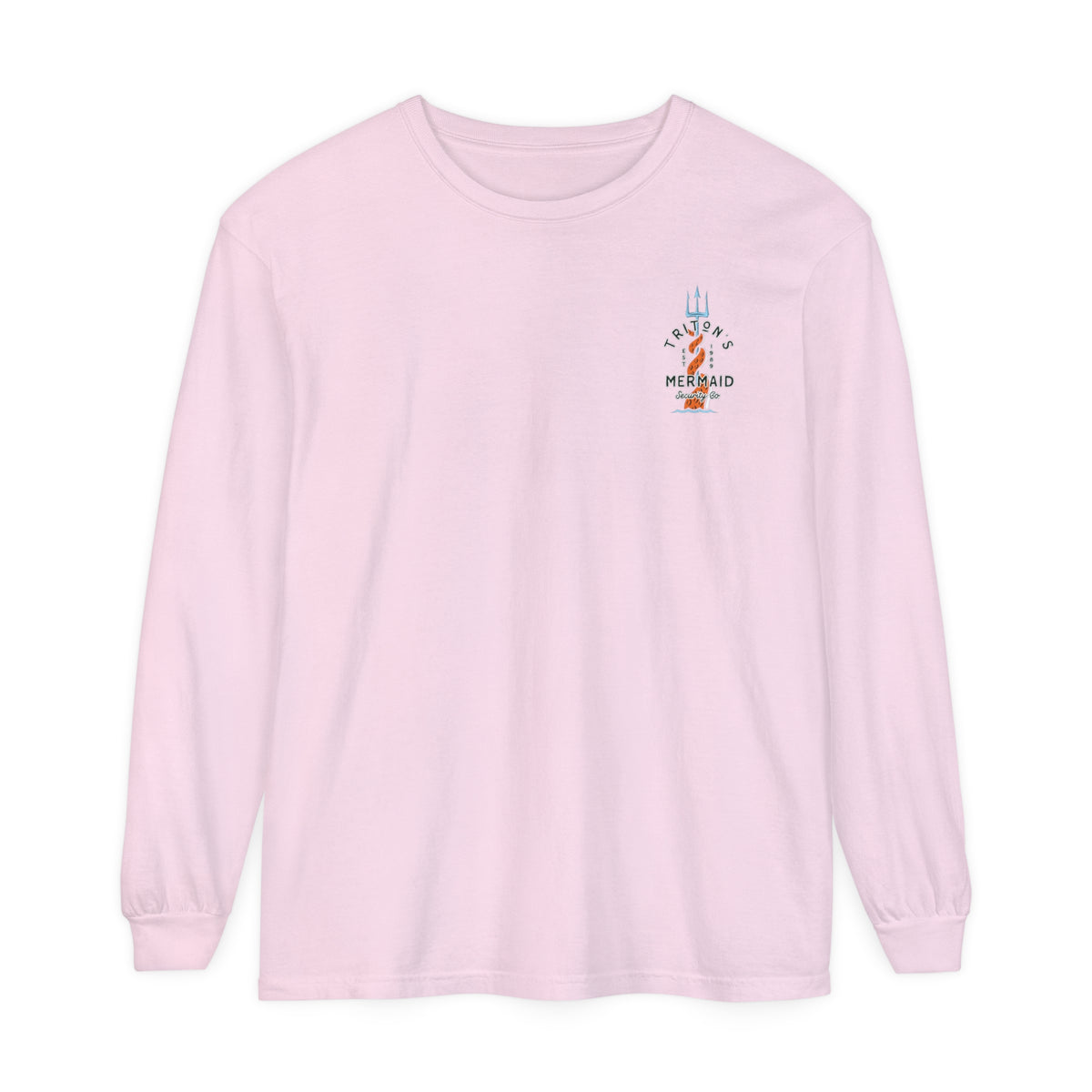 Triton's Mermaid Security Comfort Colors Unisex Garment-dyed Long Sleeve T-Shirt
